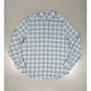 Vineyard Vines Button Up‎ Shirt Mens Medium Classic Fit Murray Plaid Blue Pink